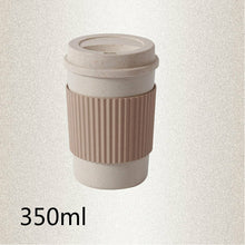 Load image into Gallery viewer, Wheat Straw Mug Coffee Cup with Lid Home Portable Outdoor Water Bottle Travel CA
