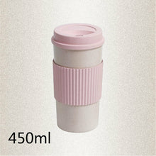 Load image into Gallery viewer, Wheat Straw Mug Coffee Cup with Lid Home Portable Outdoor Water Bottle Travel CA
