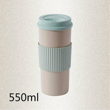 Load image into Gallery viewer, Wheat Straw Mug Coffee Cup with Lid Home Portable Outdoor Water Bottle Travel CA
