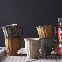 Load image into Gallery viewer, Japanese style coarse ceramic heat-resistant mug milk coffee ceramic cup office drinkware gift
