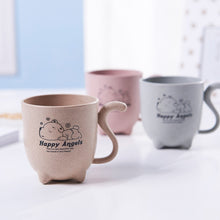 Load image into Gallery viewer, Cat Pattern Handle Cup Milk Coffee Wheat Straw Plastic 250ml Water Cup Funny Mug Cute Cup Kids Christmas Party Birthday Gift
